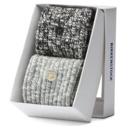 Fashion Birkenstock Coffret Chaussettes Brillantes En Maille Black Gray
