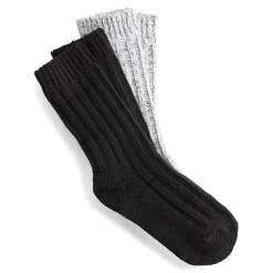 Flash Sale Birkenstock Coffret Chaussettes En Maille Cotelee Black Gray