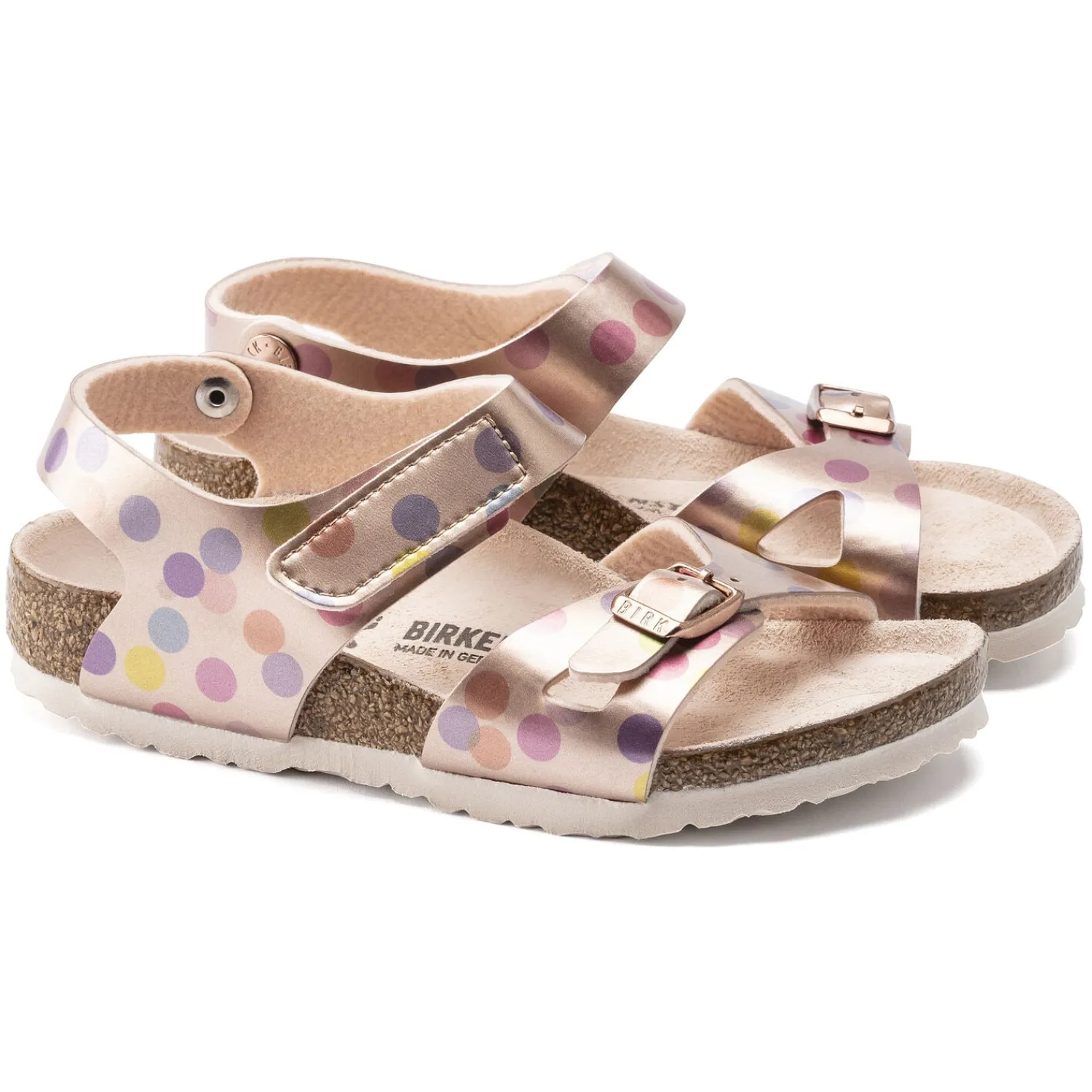 Cheap Birkenstock Colorado Kids Electric Metallic Dots Copper