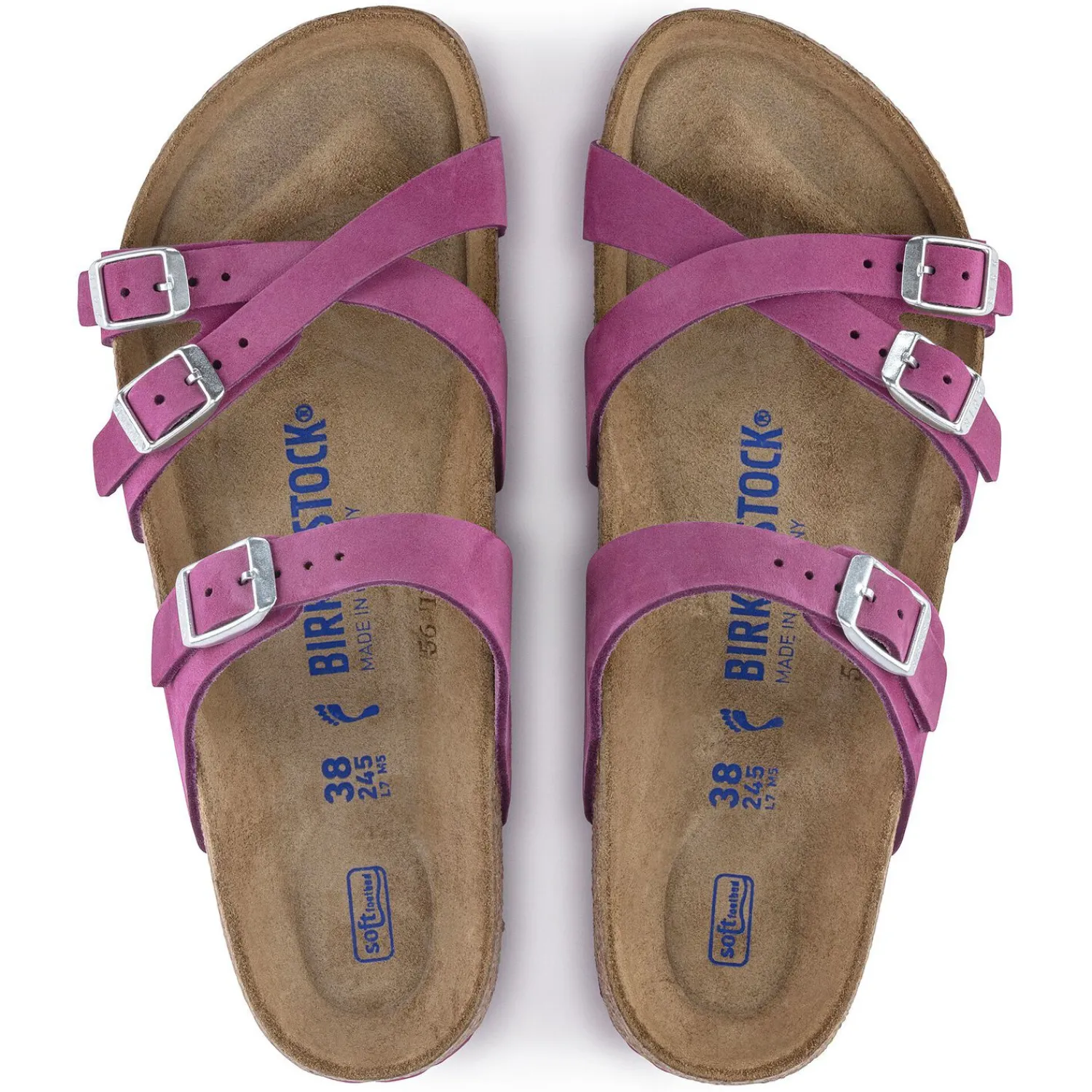 Hot Birkenstock Franca Lit De Pied Souple Dark Fuchsia