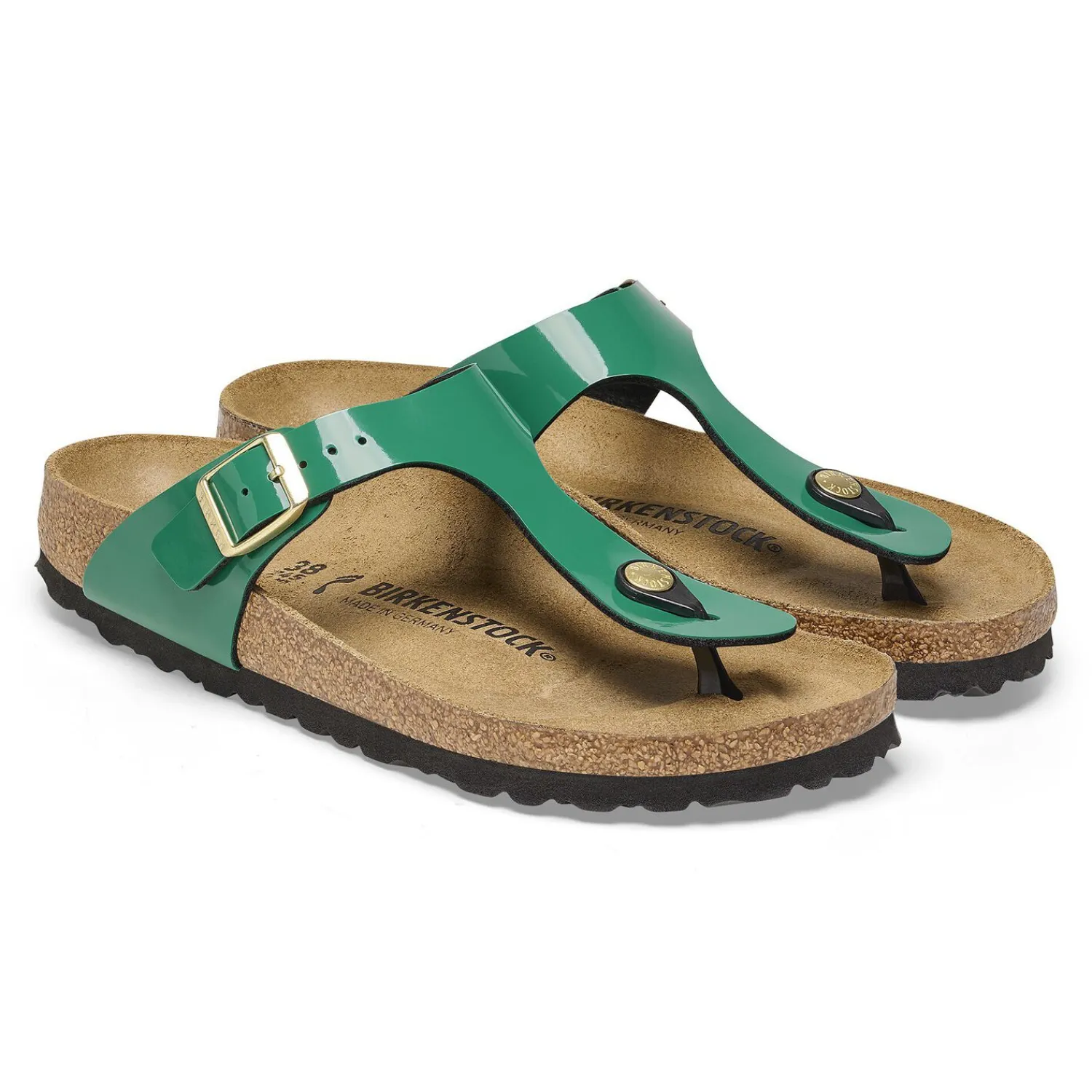 Fashion Birkenstock Gizeh Patent Digital Green