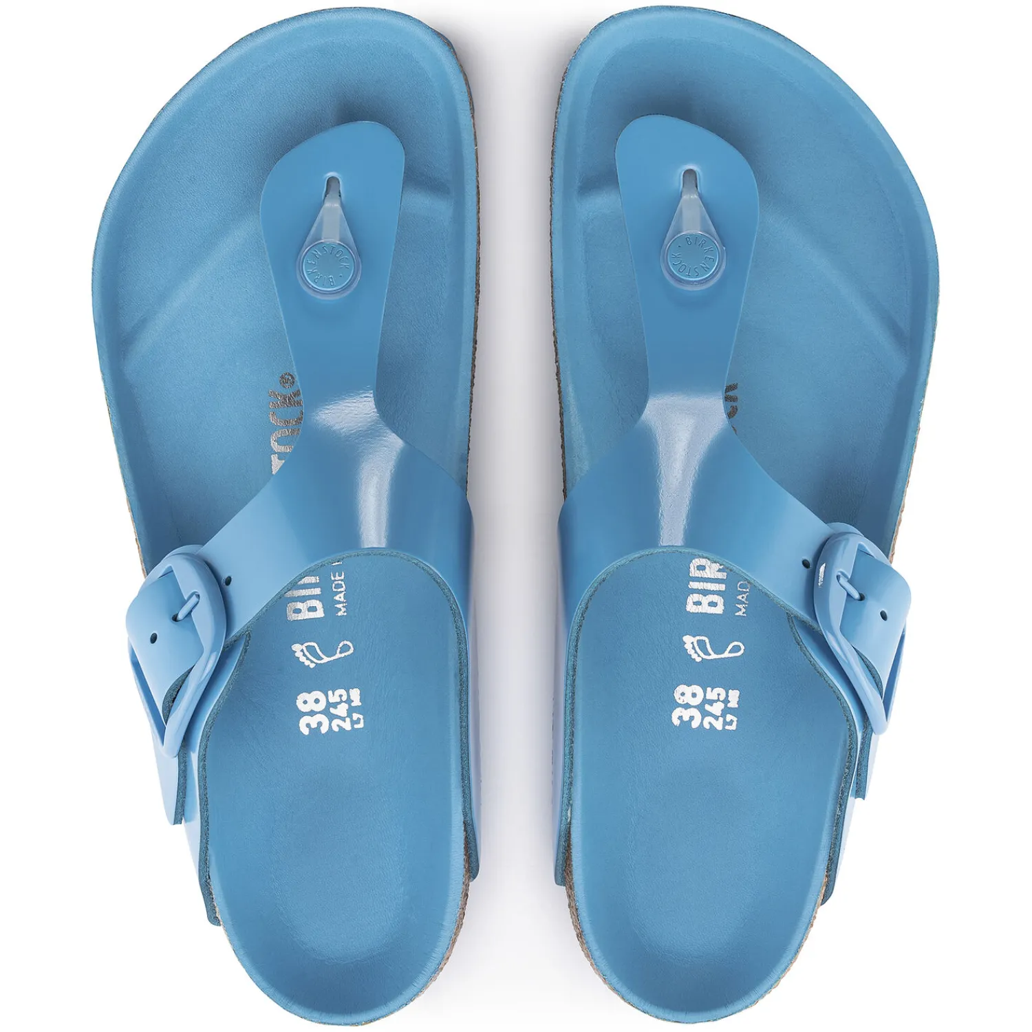 Discount Birkenstock Gizeh Big Buckle High Shine Sky Blue