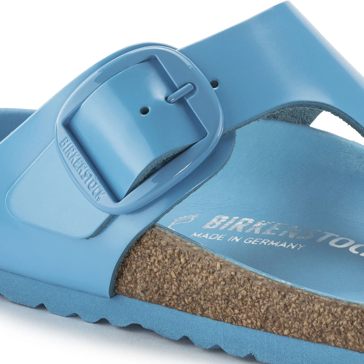 Discount Birkenstock Gizeh Big Buckle High Shine Sky Blue