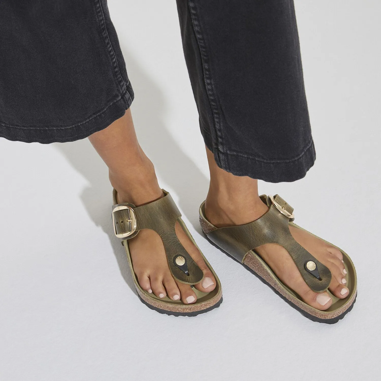 Best Sale Birkenstock Gizeh Big Buckle Olive Green