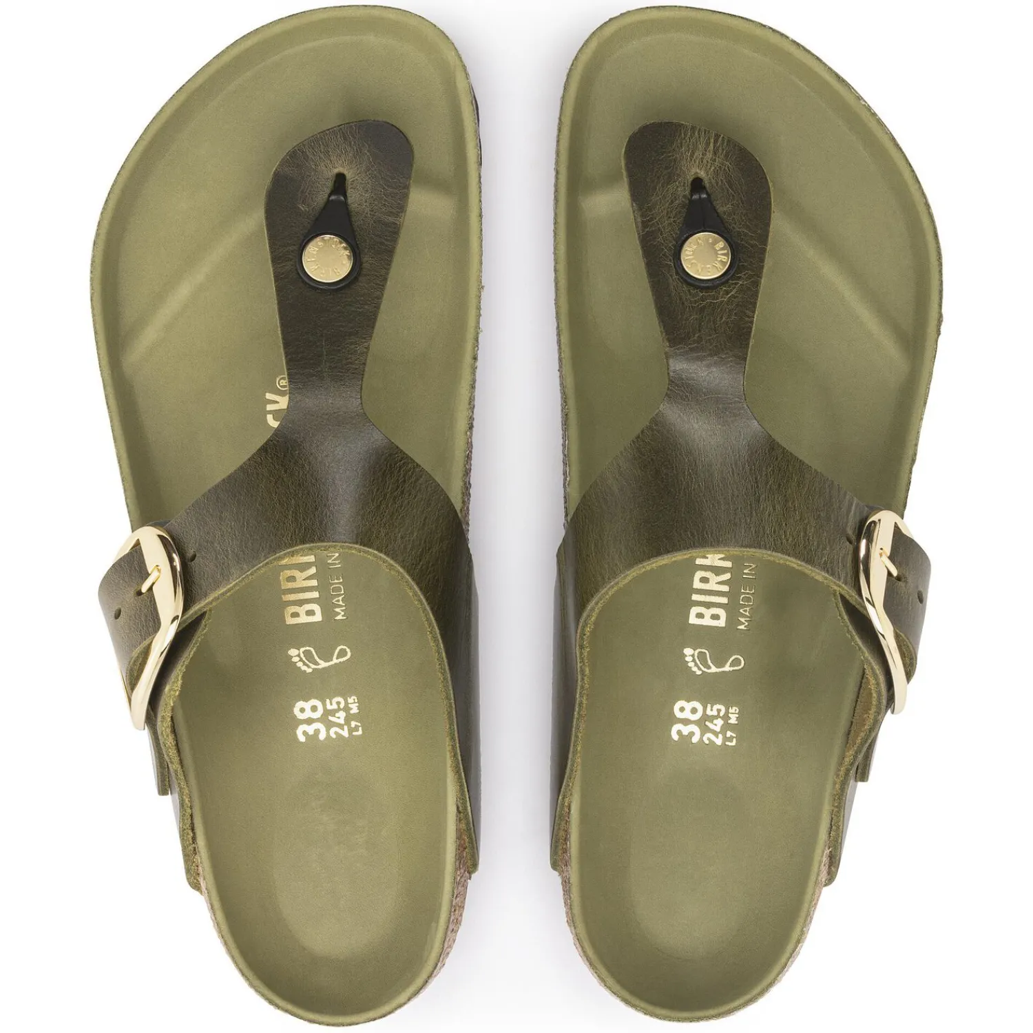 Best Sale Birkenstock Gizeh Big Buckle Olive Green