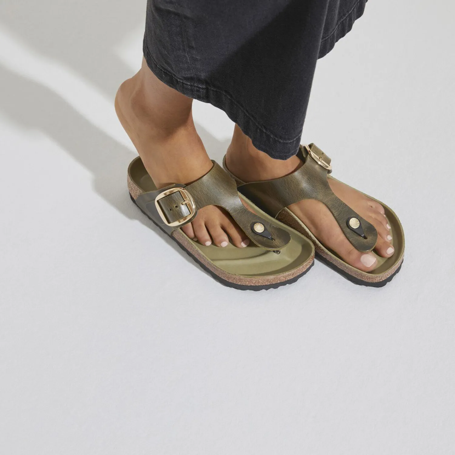 Best Sale Birkenstock Gizeh Big Buckle Olive Green