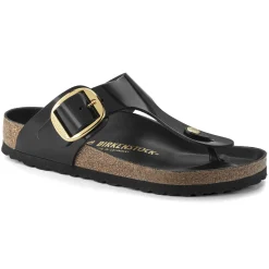 Discount Birkenstock Gizeh Big Buckle High Shine Black