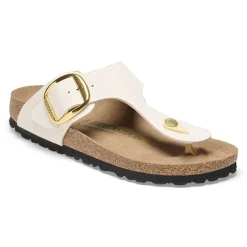 Cheap Birkenstock Gizeh Big Buckle Rivet Logo Canvas Eggshell