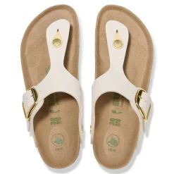 Cheap Birkenstock Gizeh Big Buckle Rivet Logo Canvas Eggshell