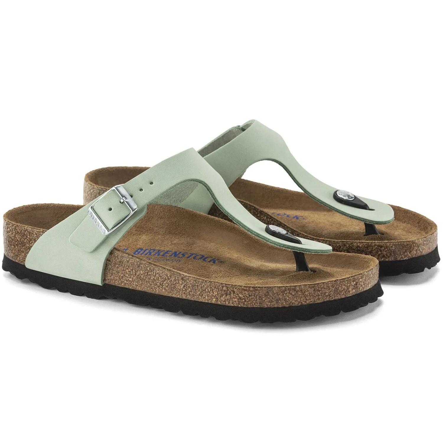 Sale Birkenstock Gizeh Lit De Pied Souple Matcha