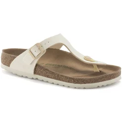 Shop Birkenstock Gizeh Vegan Canvas Eggshell