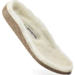 New Birkenstock Lit De Pied Zermatt Kids En Fourrure D'Agneau Sandshell/Creme