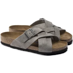 Cheap Birkenstock Lugano Lit De Pied Souple Stone Coin