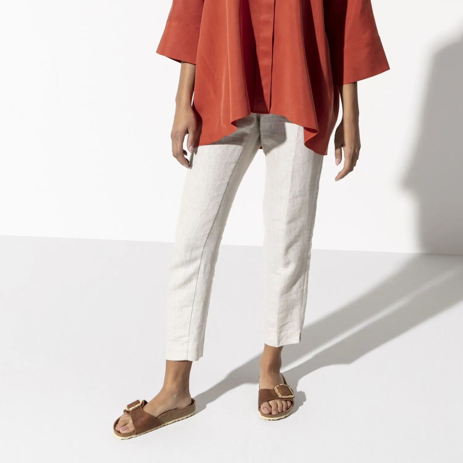 Cheap Birkenstock Madrid Big Buckle Cognac