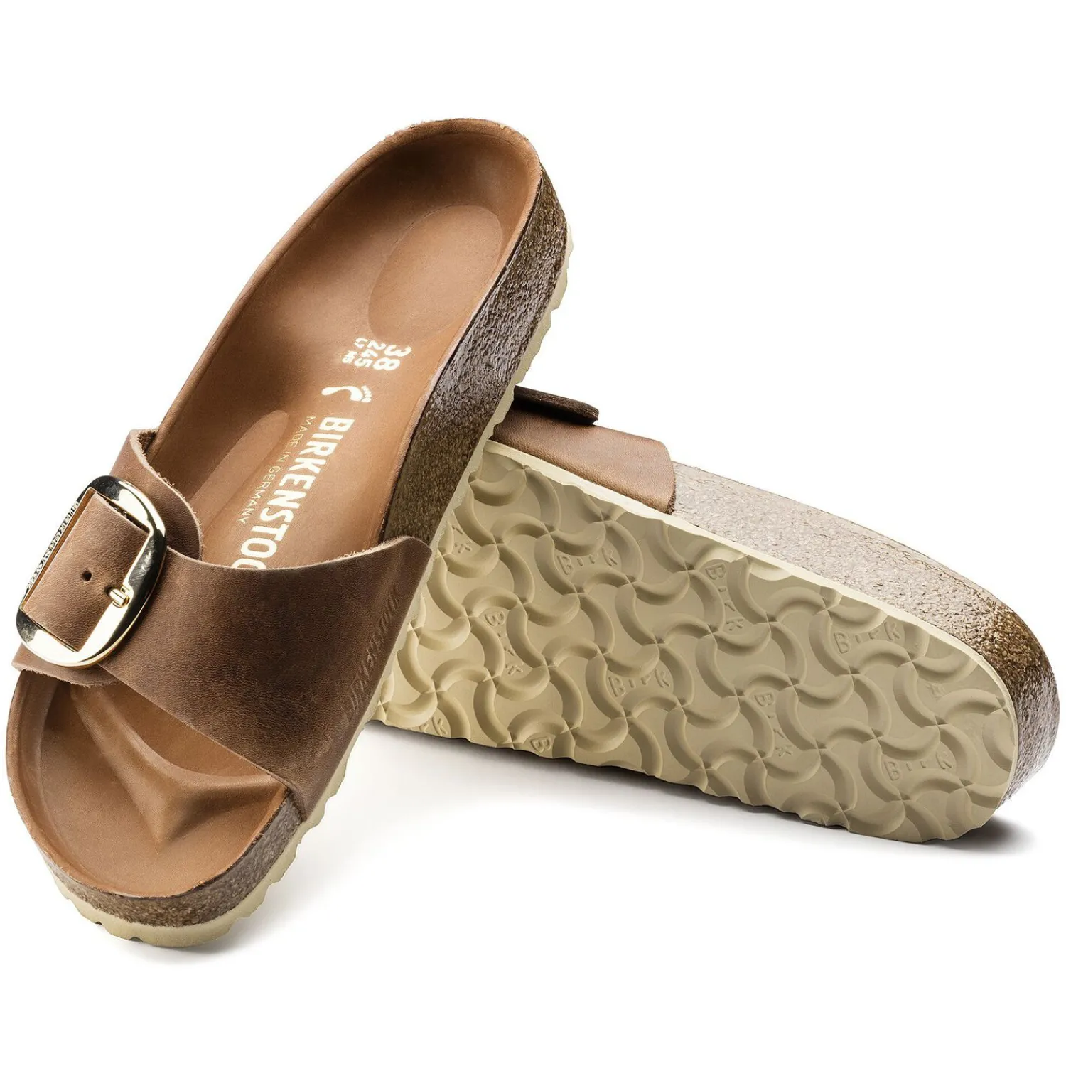 Cheap Birkenstock Madrid Big Buckle Cognac