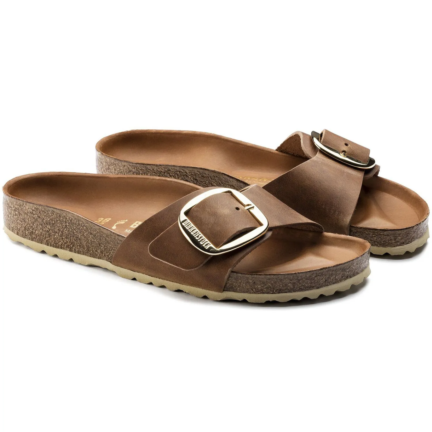 Cheap Birkenstock Madrid Big Buckle Cognac