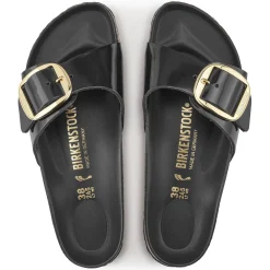 Cheap Birkenstock Madrid Big Buckle High Shine Black