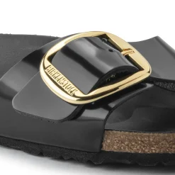 Cheap Birkenstock Madrid Big Buckle High Shine Black