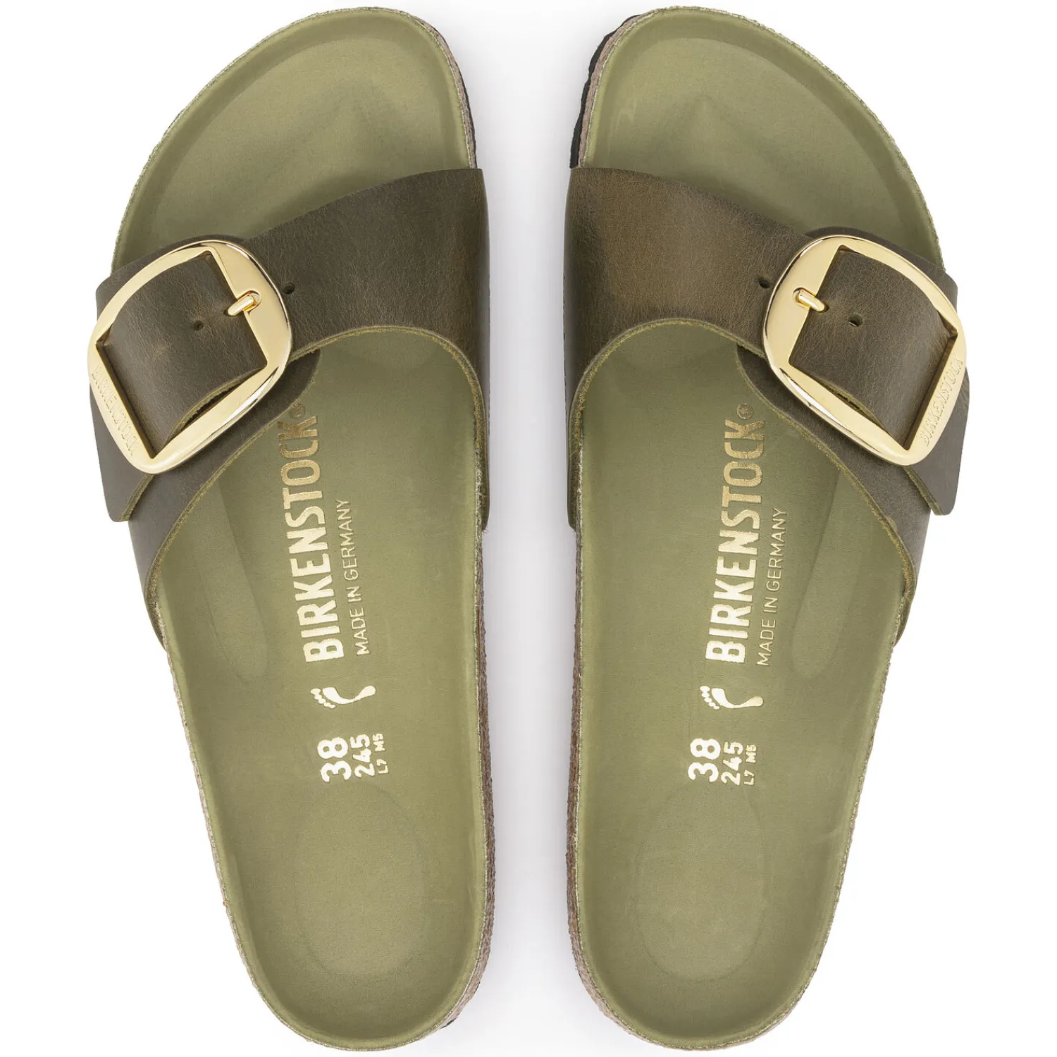 New Birkenstock Madrid Big Buckle Olive Green