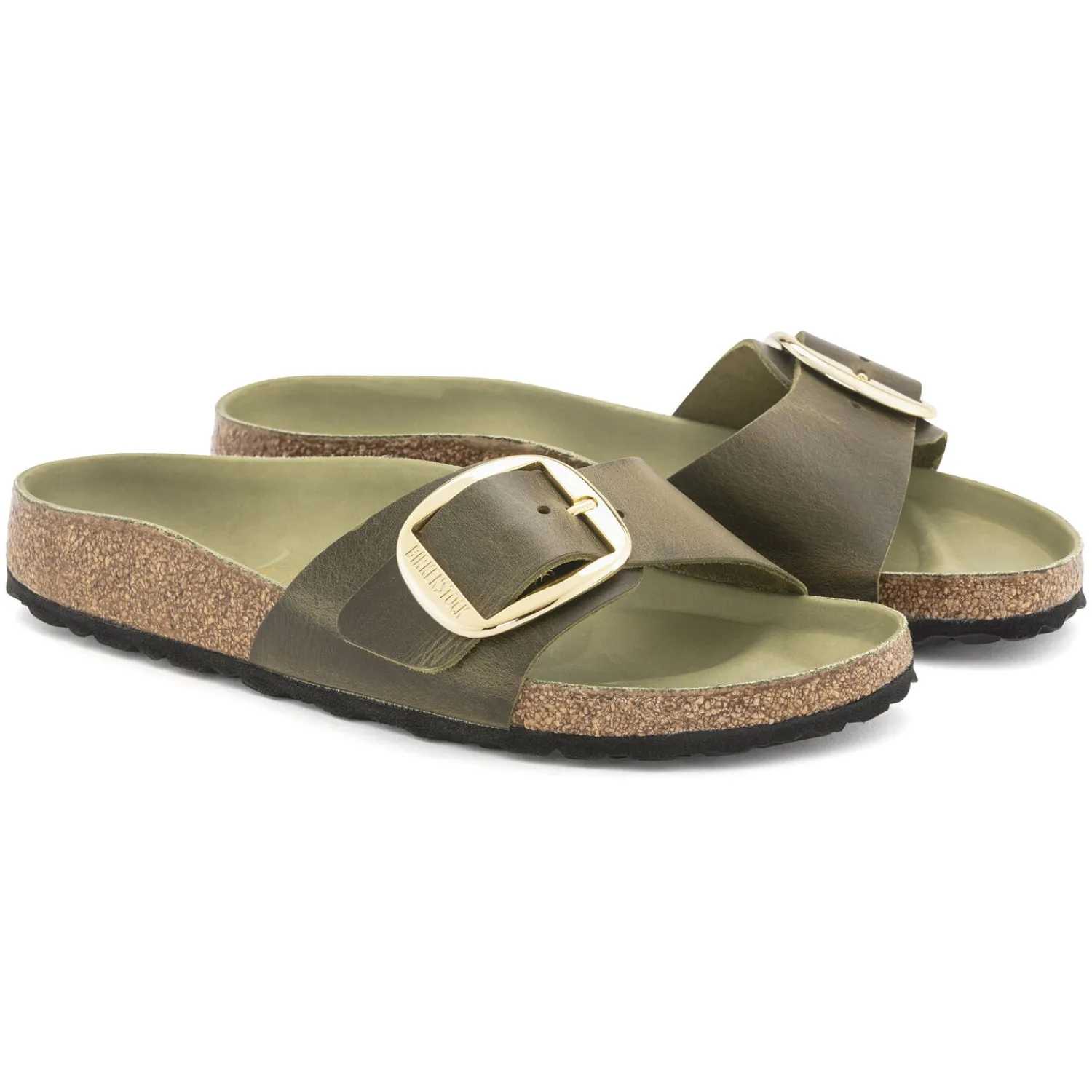 New Birkenstock Madrid Big Buckle Olive Green