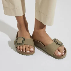 New Birkenstock Madrid Vegan Big Buckle Faded Khaki