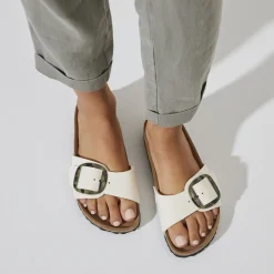 Discount Birkenstock Madrid Vegan Big Buckle Eggshell