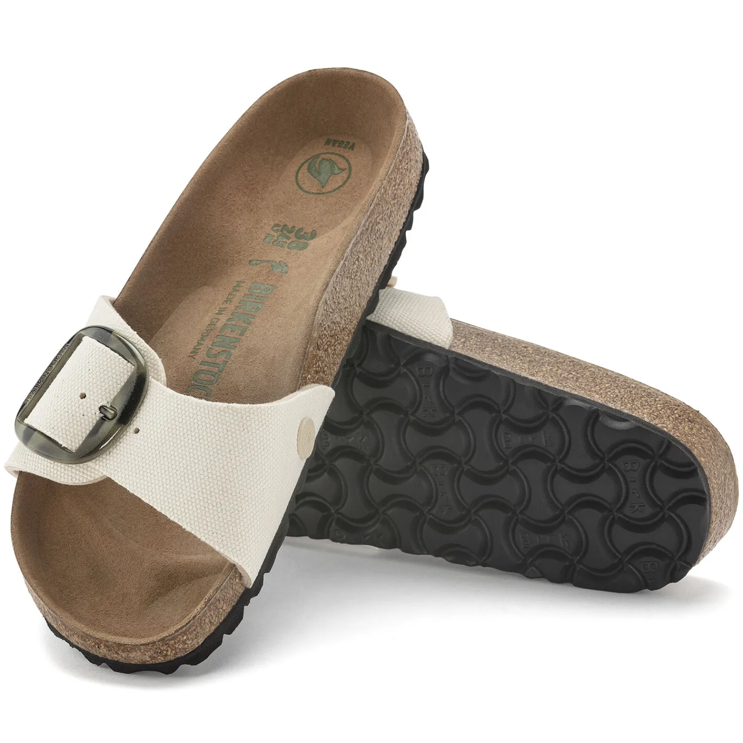 Discount Birkenstock Madrid Vegan Big Buckle Eggshell
