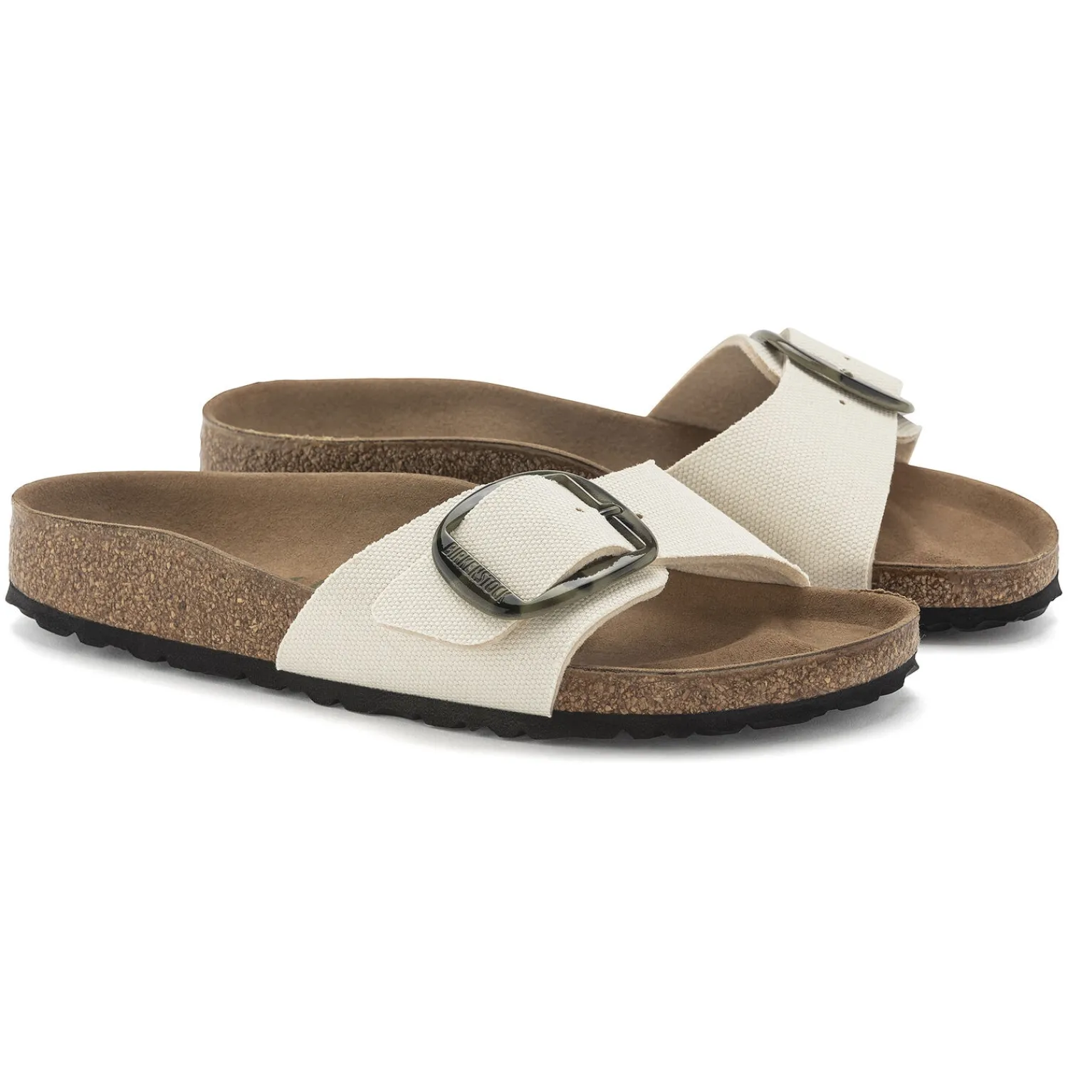Discount Birkenstock Madrid Vegan Big Buckle Eggshell