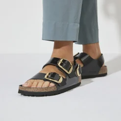 Store Birkenstock Milano Big Buckle Noir Tres Brillant