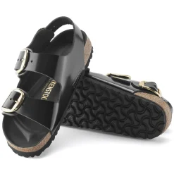 Store Birkenstock Milano Big Buckle Noir Tres Brillant