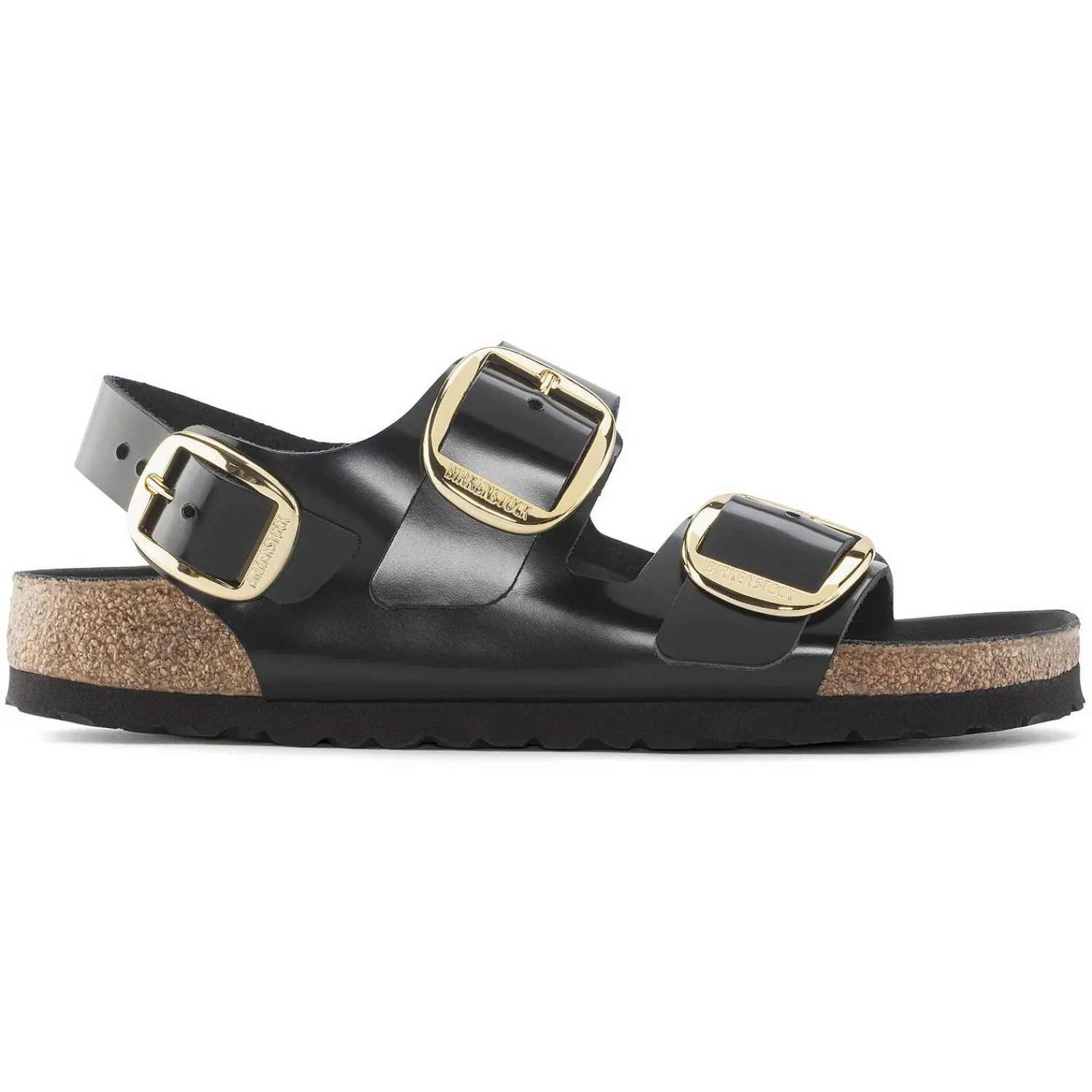 Store Birkenstock Milano Big Buckle Noir Tres Brillant