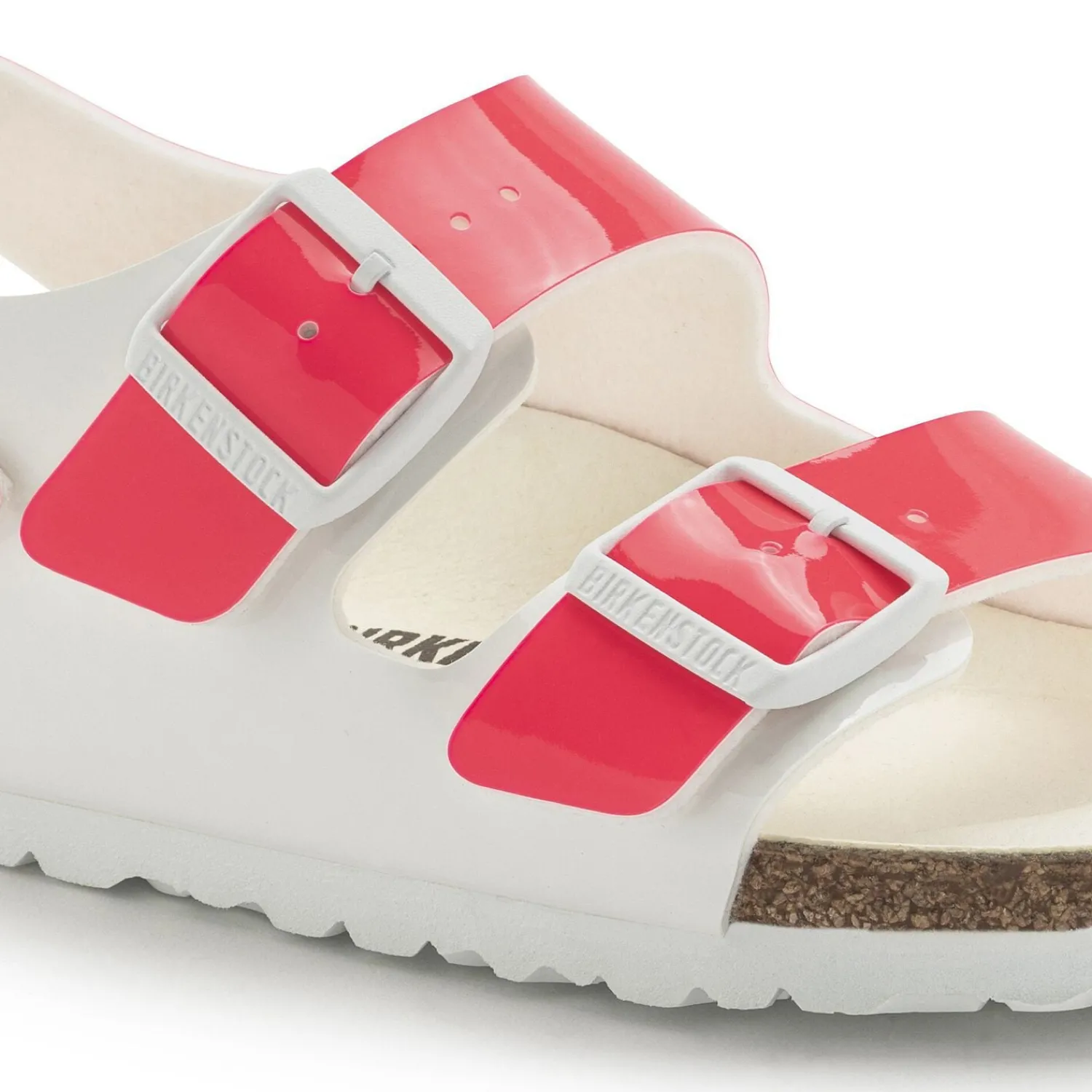 Hot Birkenstock Milano Bs Neon Pink/White Patent