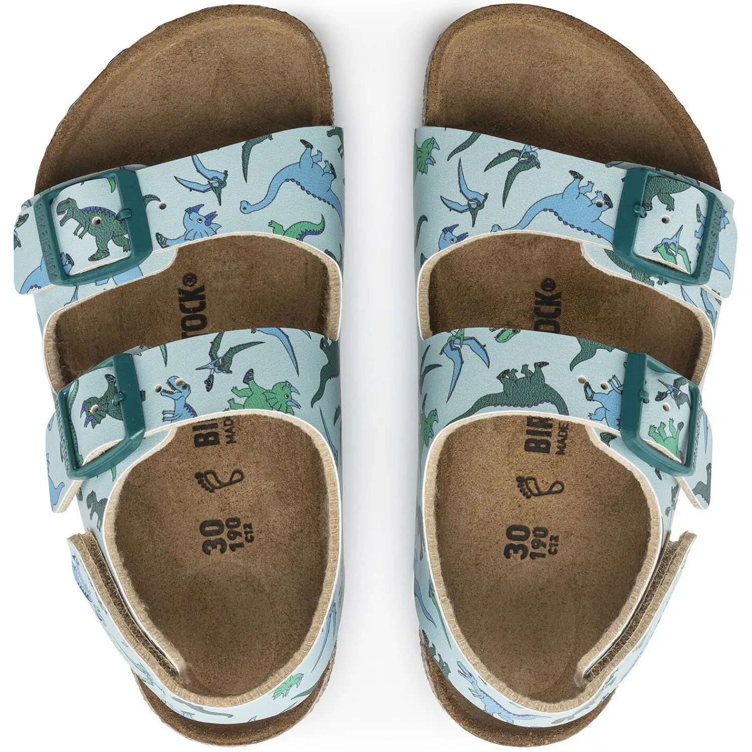 Hot Birkenstock Milano Hl Kids Big Dino Light Blue