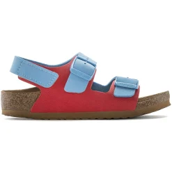 Sale Birkenstock Milano Hl Kids Sky Blue/Active Red