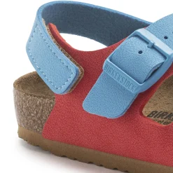 Sale Birkenstock Milano Hl Kids Sky Blue/Active Red