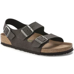 Clearance Birkenstock Milano Vegan Desert Dust Black
