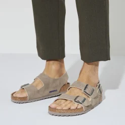 Online Birkenstock Milano Vegan Desert Dust Gray Taupe