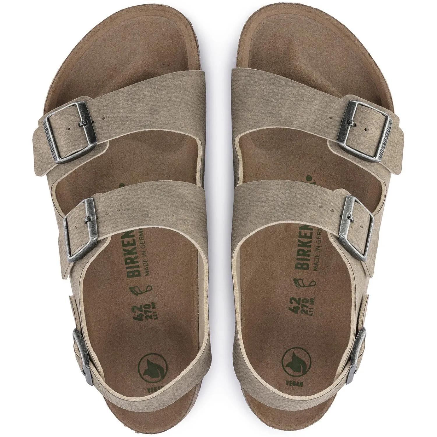 Online Birkenstock Milano Vegan Desert Dust Gray Taupe