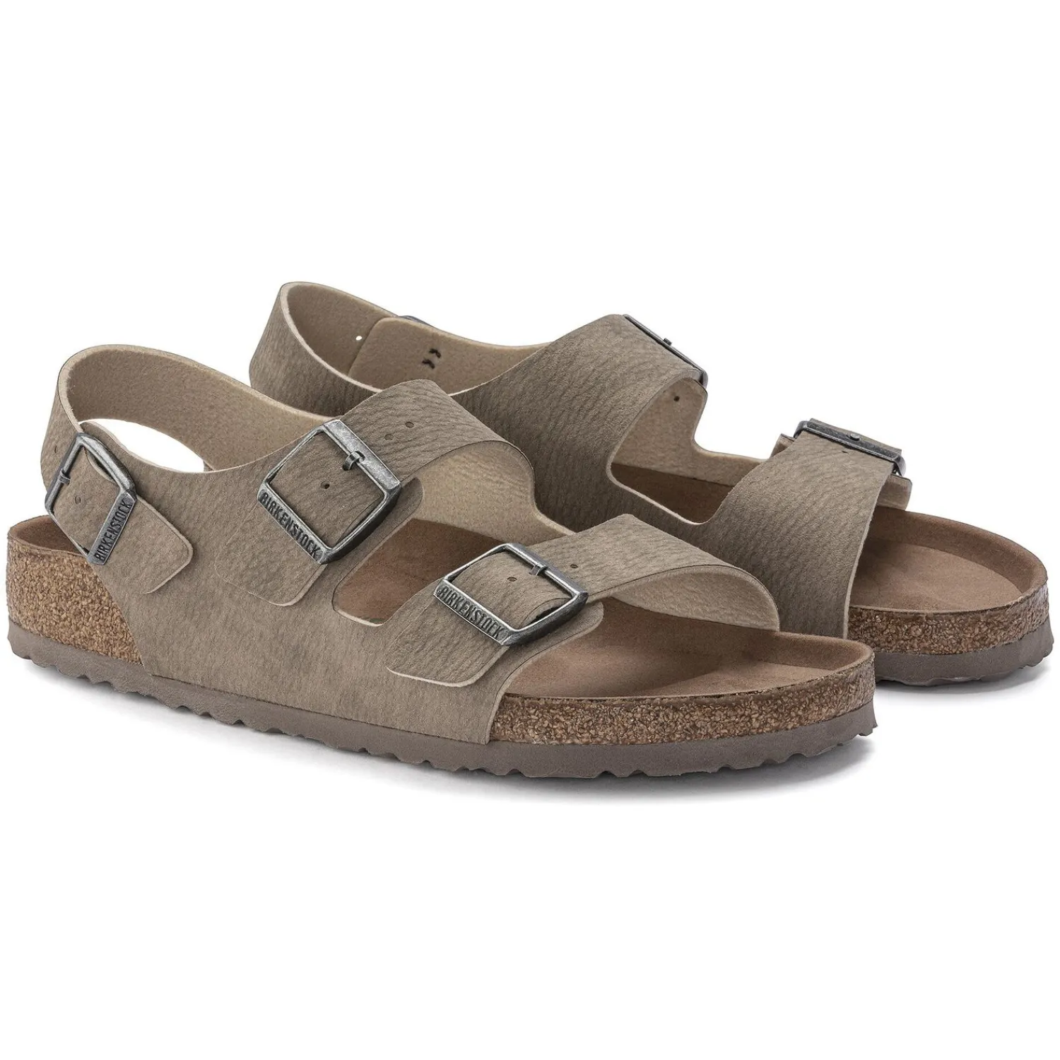 Online Birkenstock Milano Vegan Desert Dust Gray Taupe