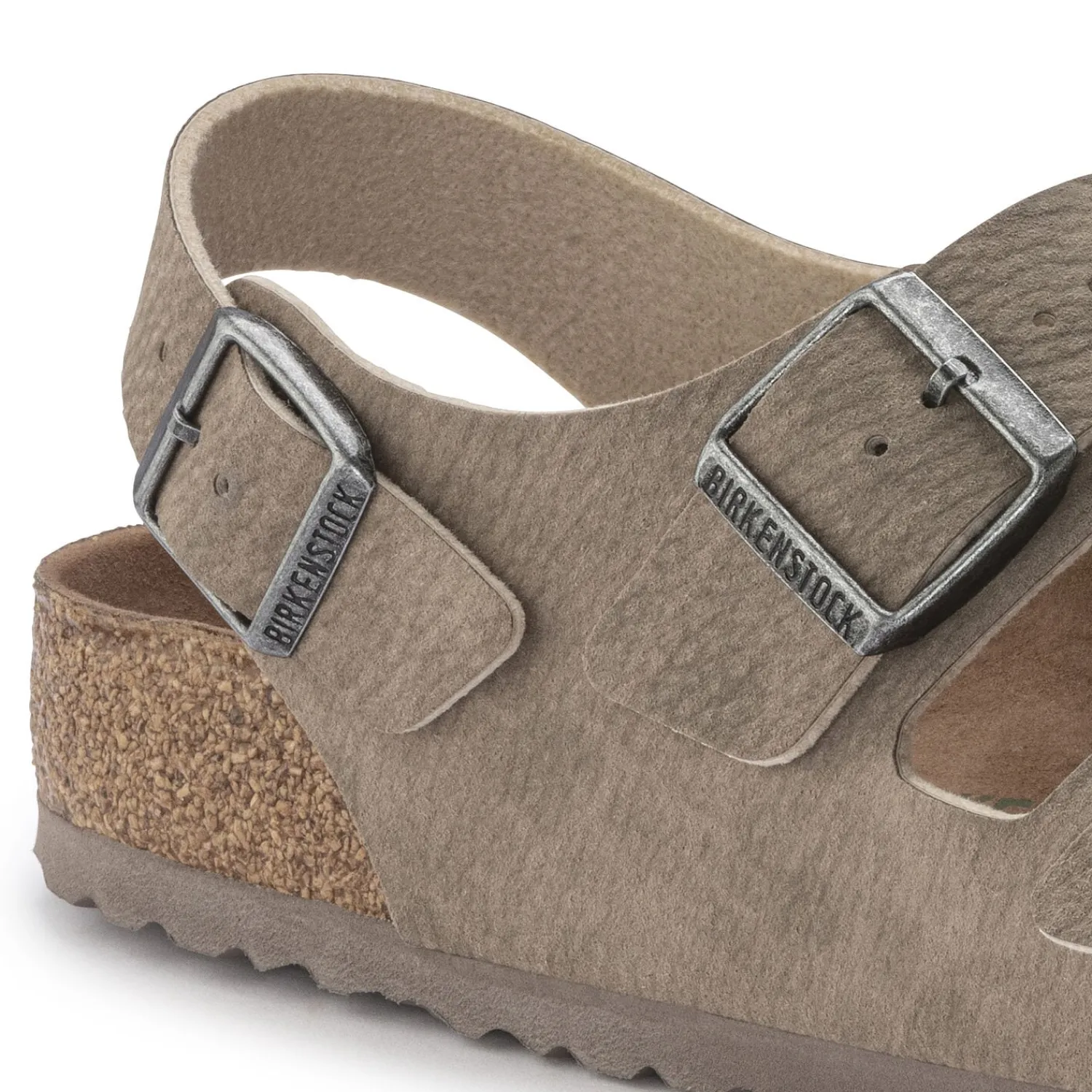 Online Birkenstock Milano Vegan Desert Dust Gray Taupe