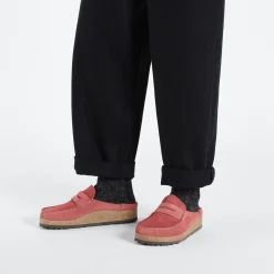 Cheap Birkenstock Naples Corduroy Sienna Red