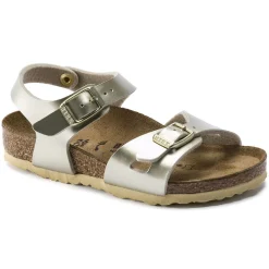 Cheap Birkenstock Rio Kids Electric Metallic Gold