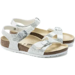 Shop Birkenstock Rio Kids Cosmic Sparkle White