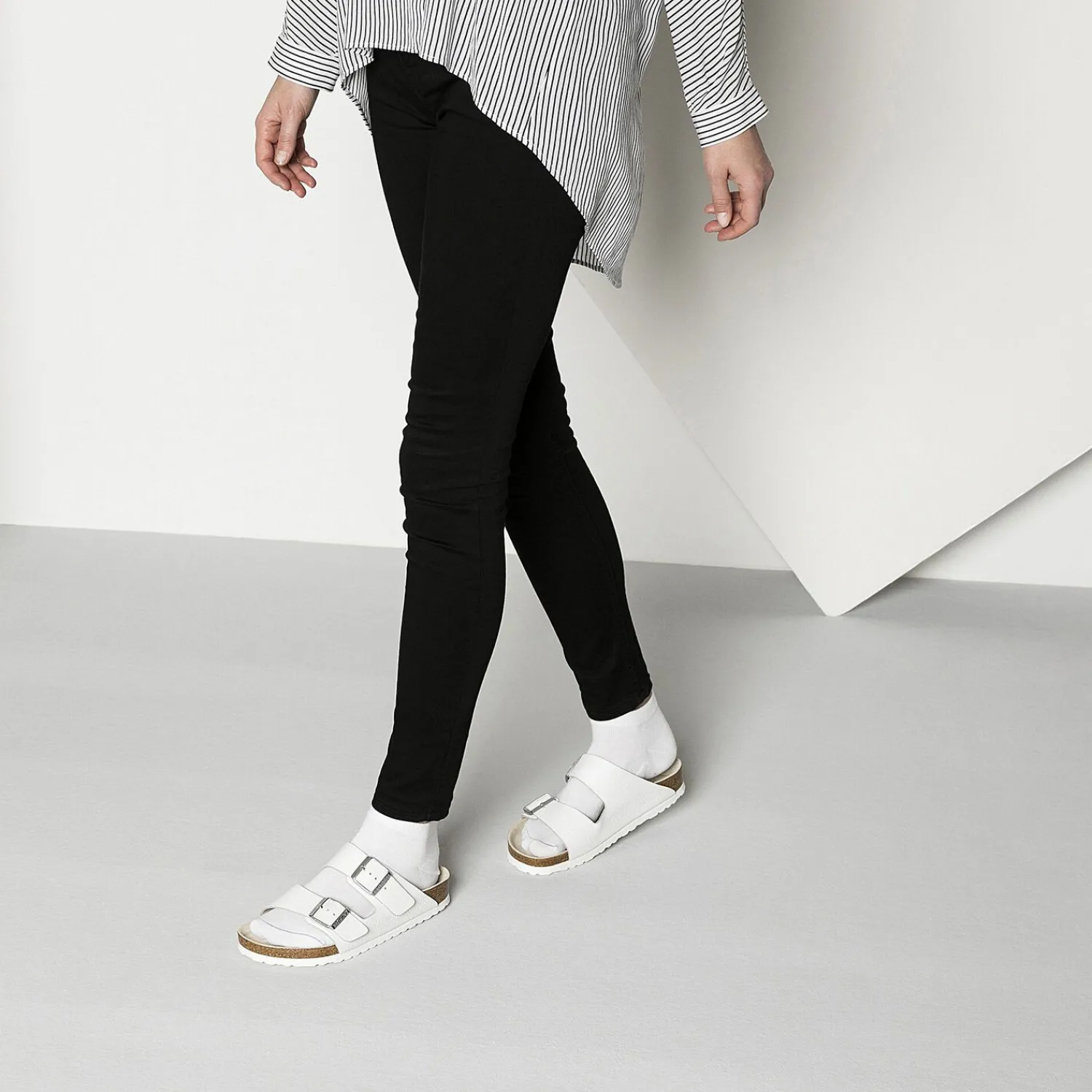 Discount Birkenstock Socquettes Sport En Coton Bio (X2) White