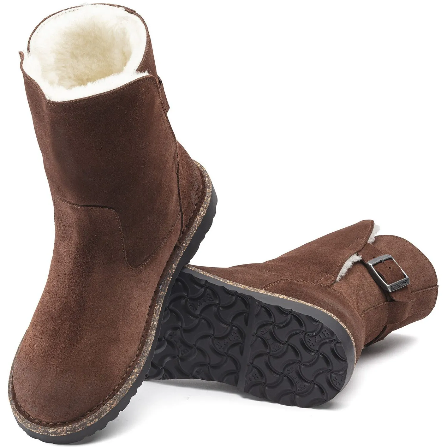 New Birkenstock Uppsala En Fourrure D'Agneau Espresso