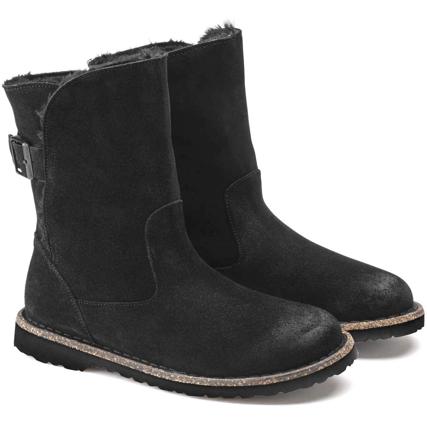 Best Birkenstock Uppsala En Fourrure D'Agneau Black