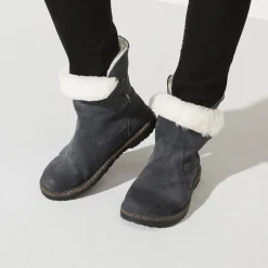 Shop Birkenstock Uppsala En Fourrure D'Agneau Graphite