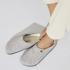 Cheap Birkenstock Zermatt En Fourrure D'Agneau Light Grey