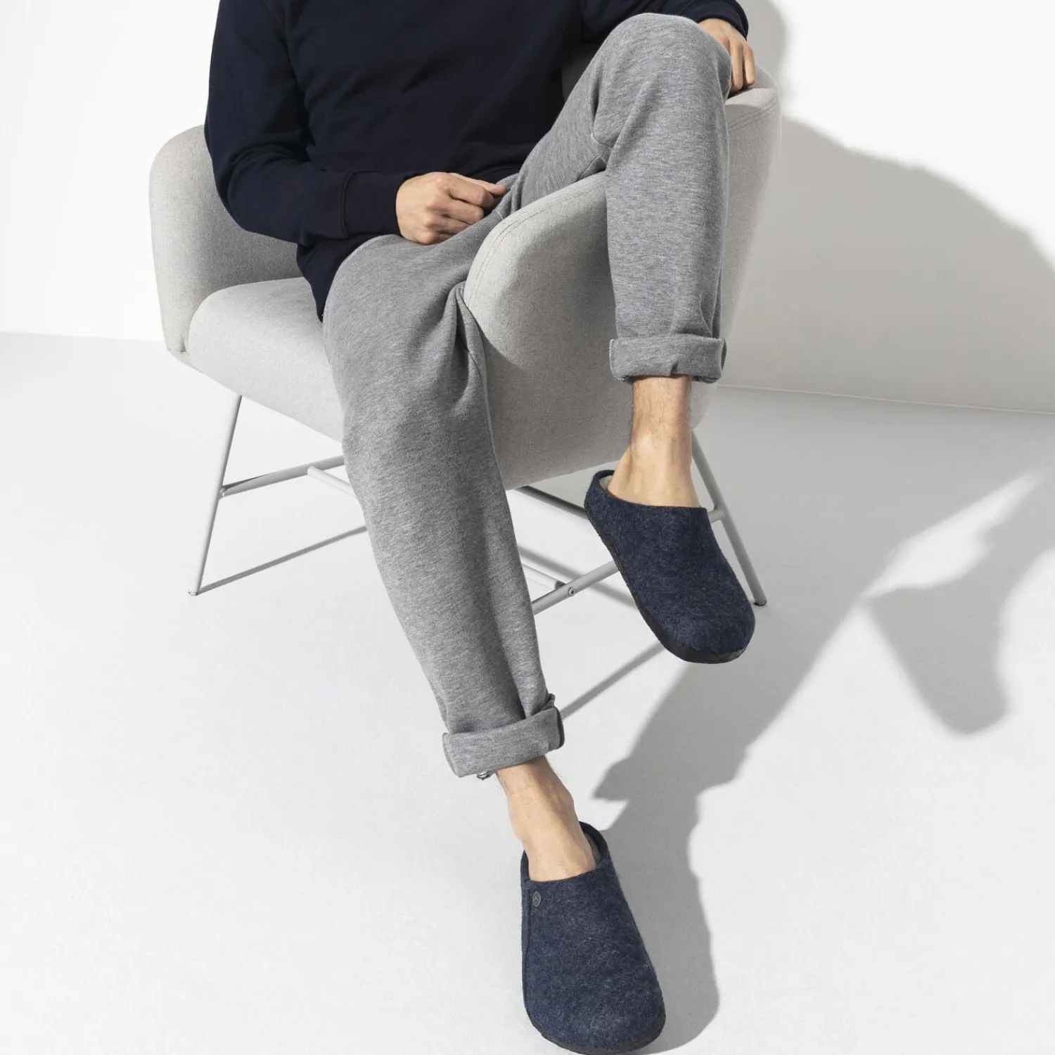 Store Birkenstock Zermatt En Fourrure D'Agneau Dark Blue
