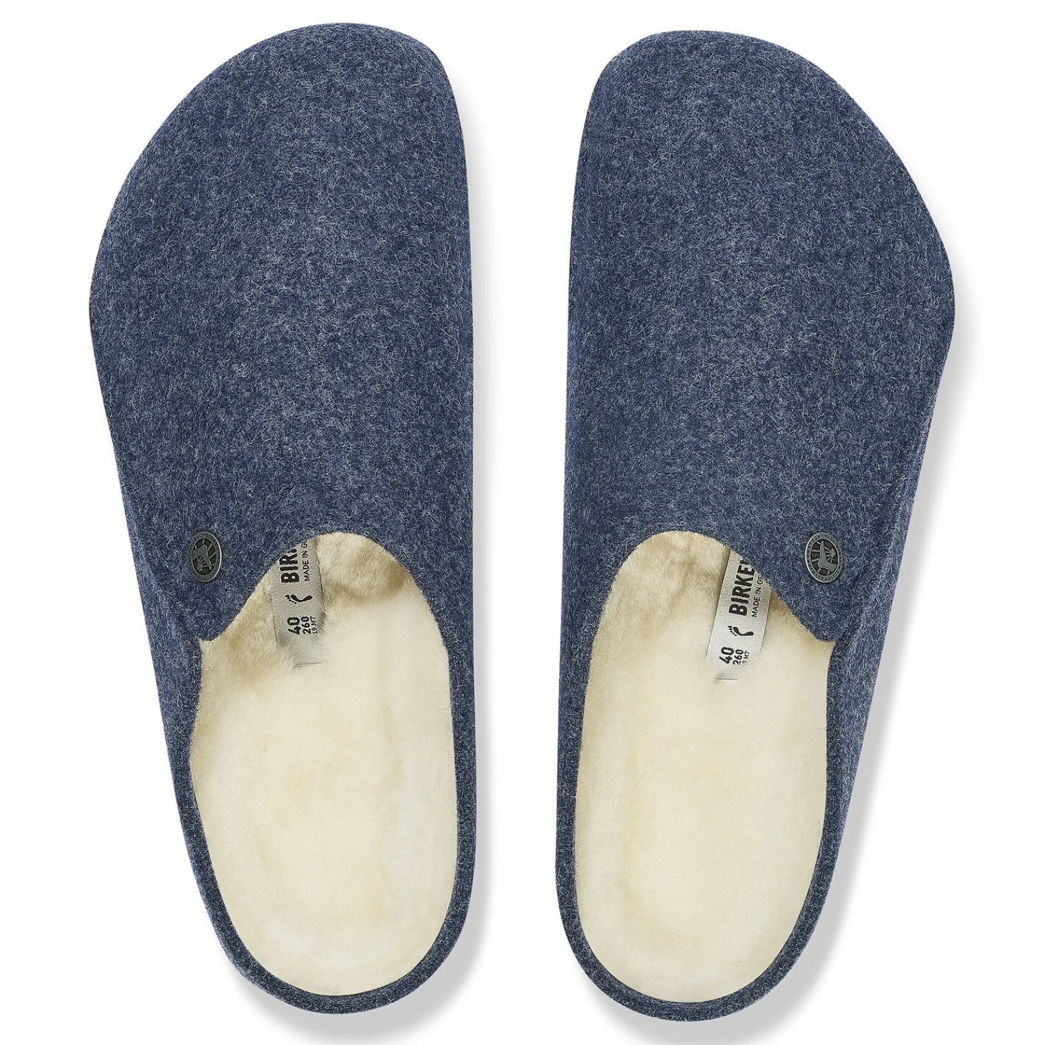 Store Birkenstock Zermatt En Fourrure D'Agneau Dark Blue
